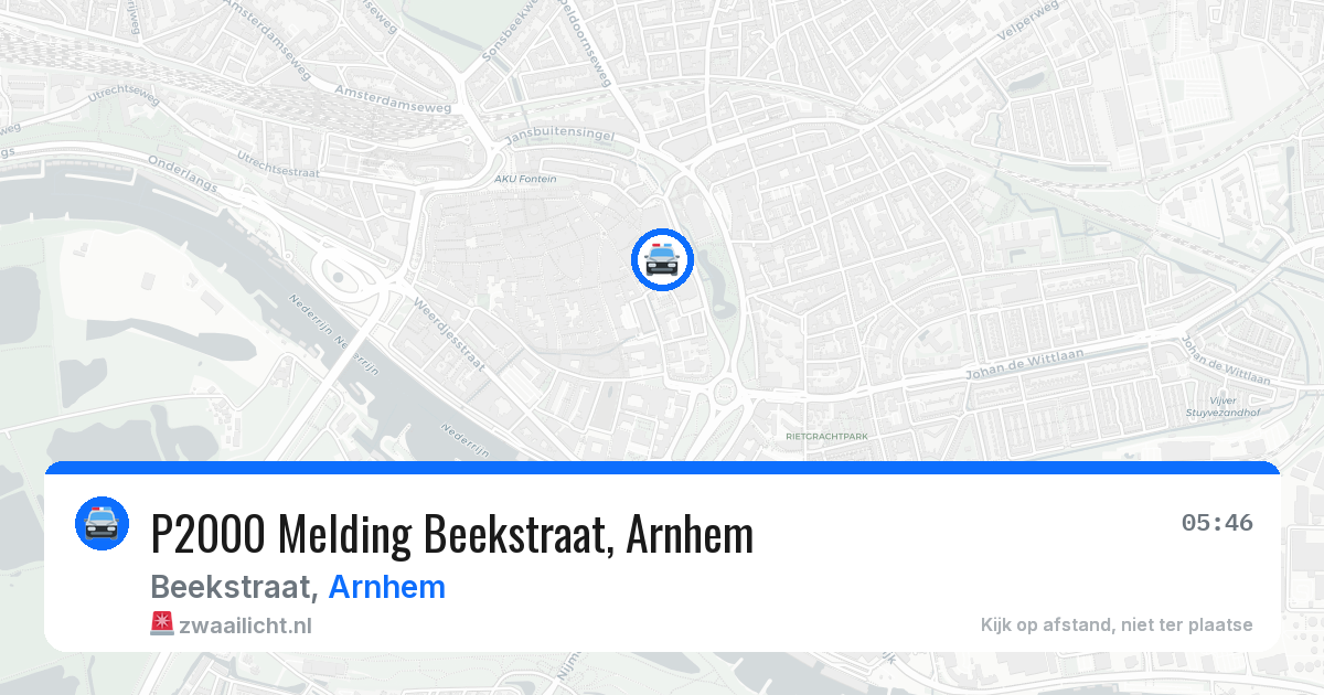 P2000 Melding Beekstraat, Arnhem — 5 jun 2026
