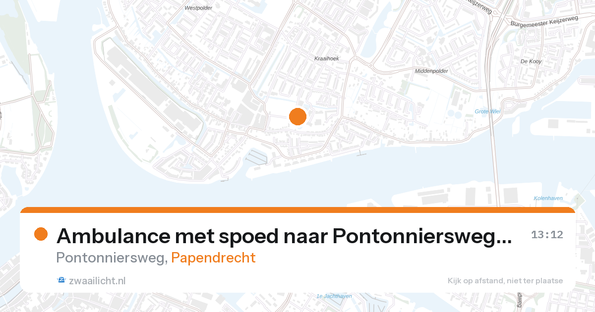 Ambulance met spoed naar Pontonniersweg in Papendrecht — 27 aug 2026