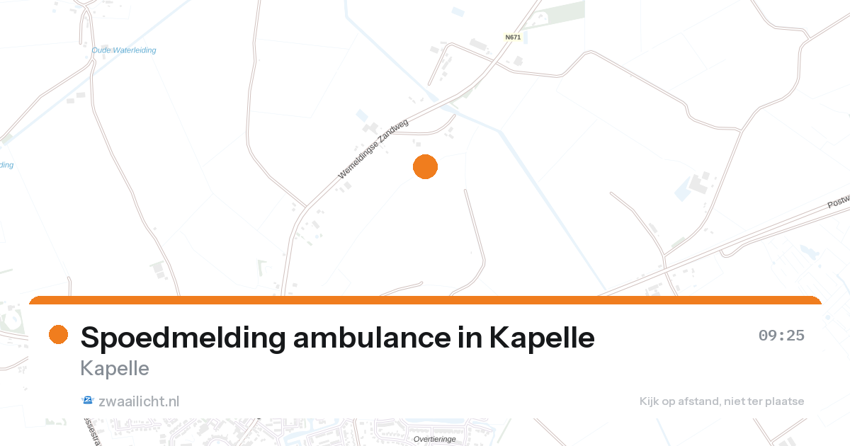 Spoedmelding ambulance in Kapelle — 28 aug 2026