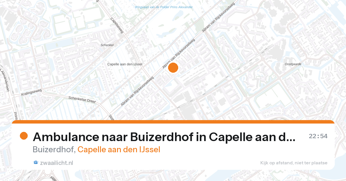 Ambulance naar Buizerdhof in Capelle aan den IJssel — 27 aug 2026