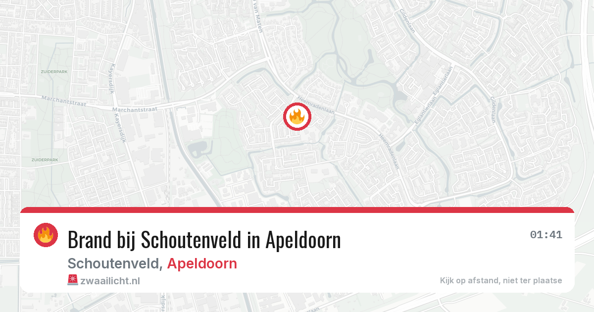 Brand bij Schoutenveld in Apeldoorn — 30 jun 2026