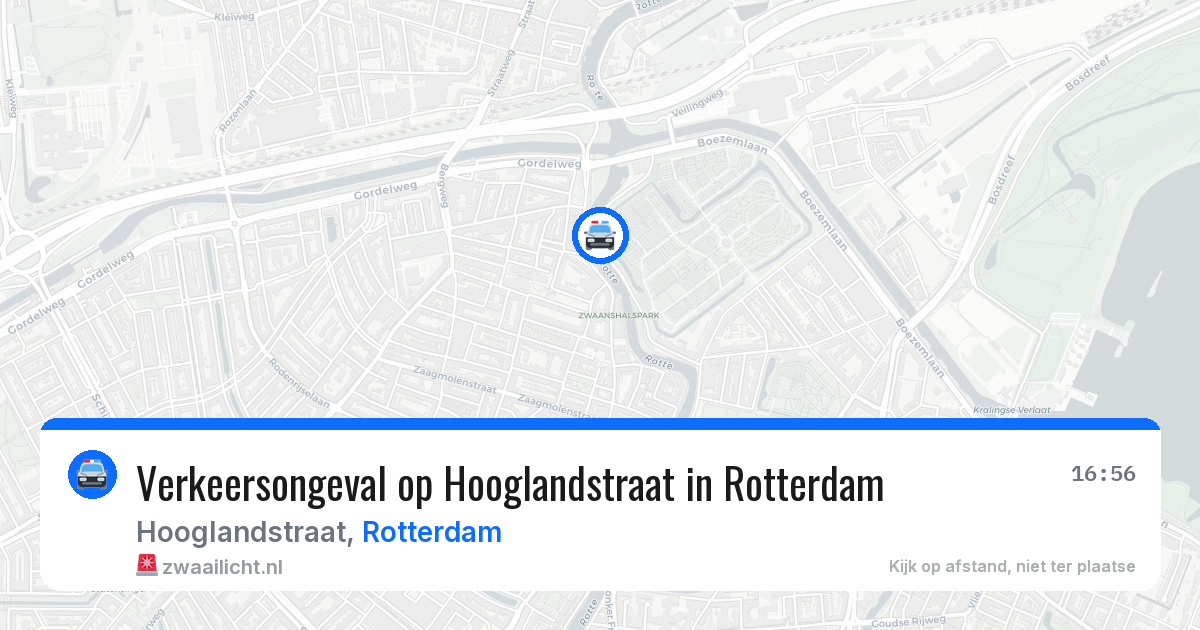 Verkeersongeval op Hooglandstraat in Rotterdam — 19 jun 2026