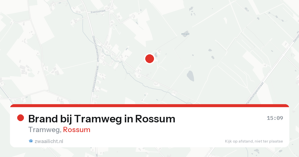 Brand bij Tramweg in Rossum — 22 aug 2026