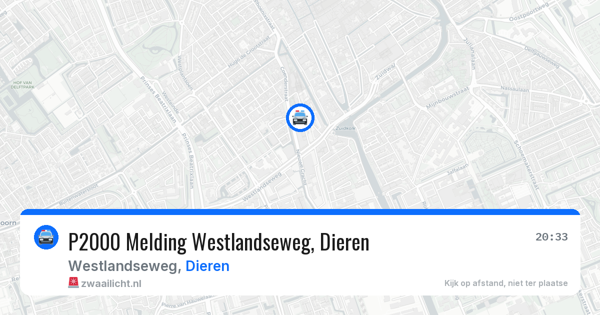 P2000 Melding Westlandseweg, Dieren — 9 jun 2026