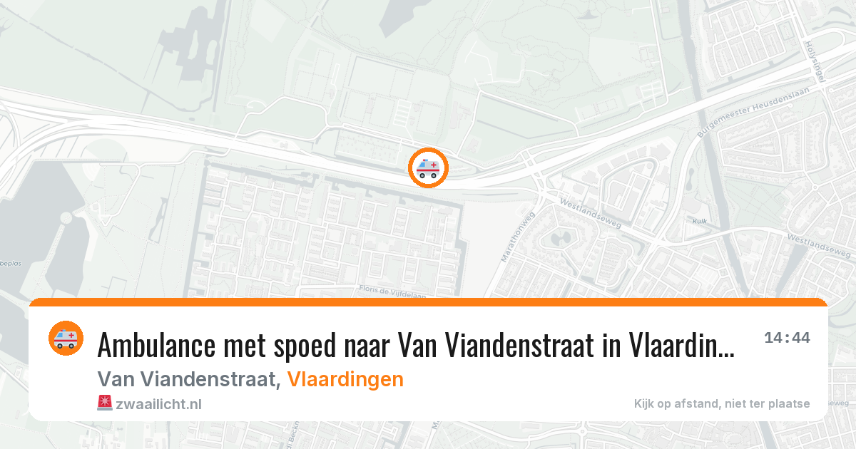 Ambulance met spoed naar Van Viandenstraat in Vlaardingen — 29 mei 2026