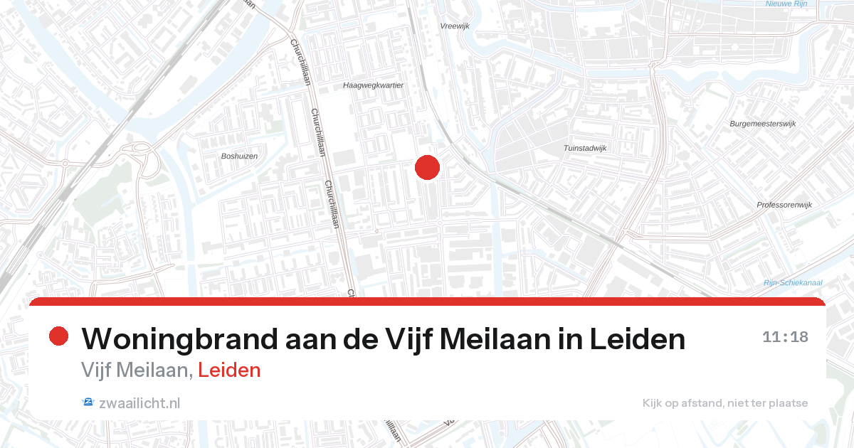 Woningbrand aan de Vijf Meilaan in Leiden — 3 feb 2026