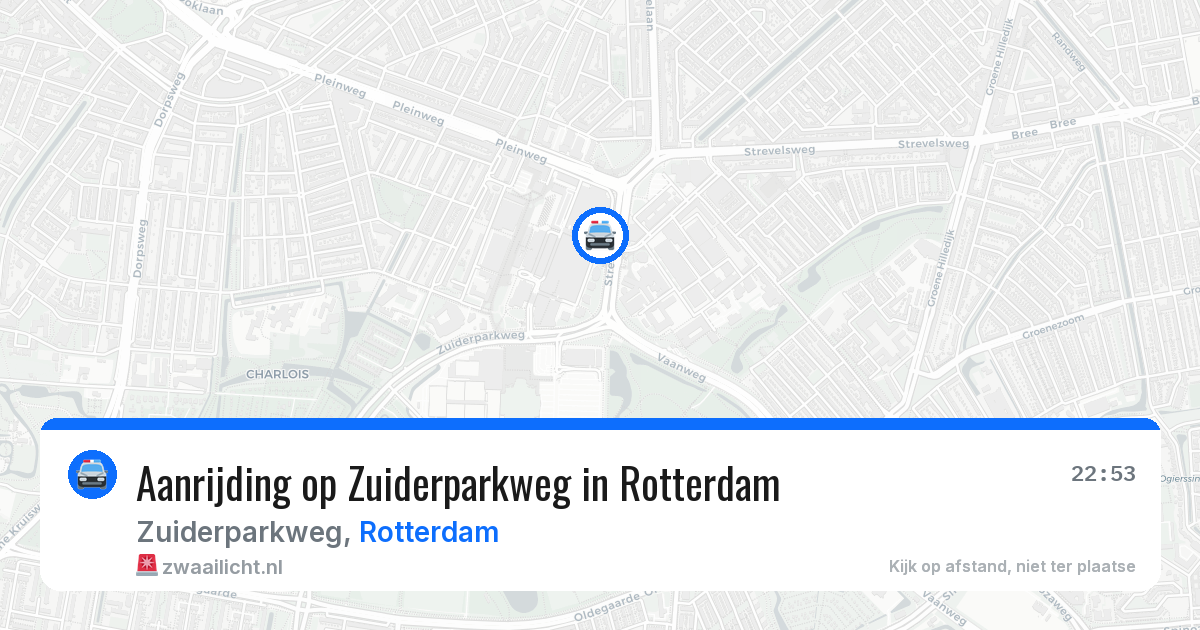 Aanrijding op Zuiderparkweg in Rotterdam — 6 apr 2026