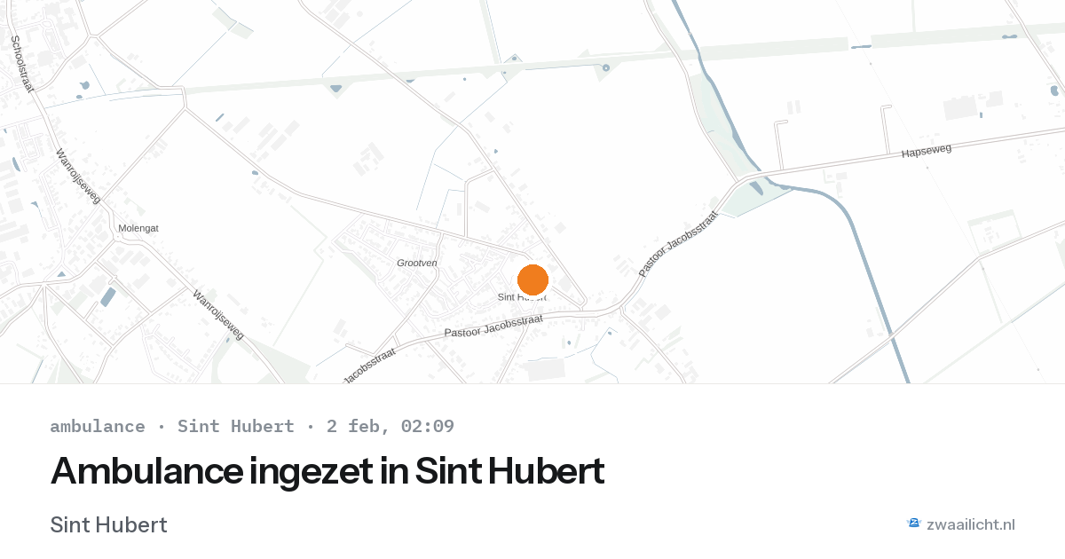 Ambulance ingezet in Sint Hubert — 2 feb 2026