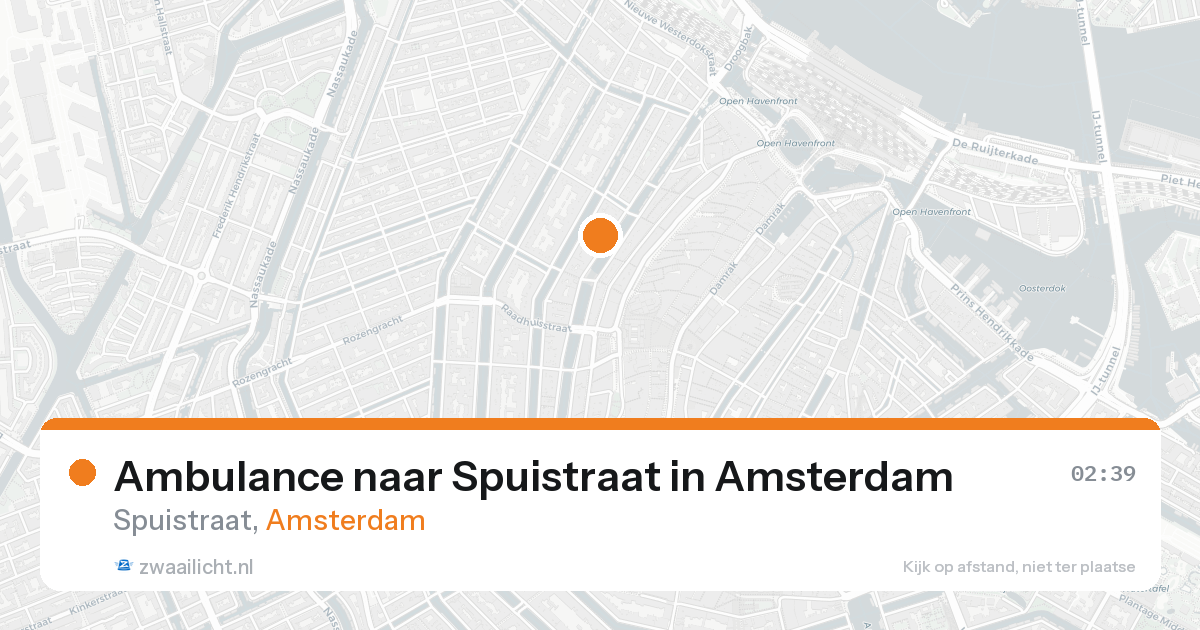 Ambulance naar Spuistraat in Amsterdam — 17 aug 2026