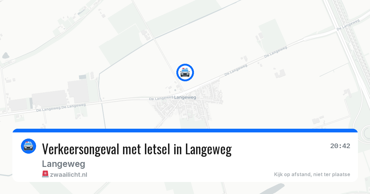 Verkeersongeval met letsel in Langeweg — 6 apr 2026