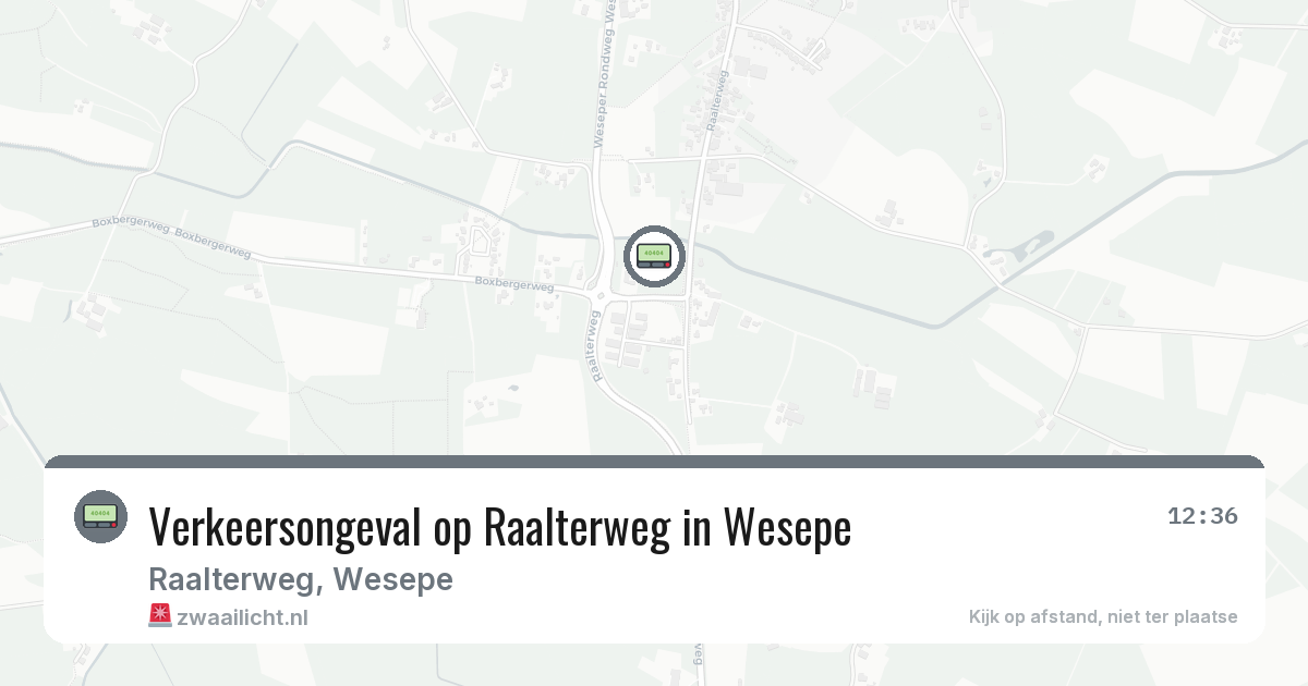 Verkeersongeval op Raalterweg in Wesepe — 6 feb 2026