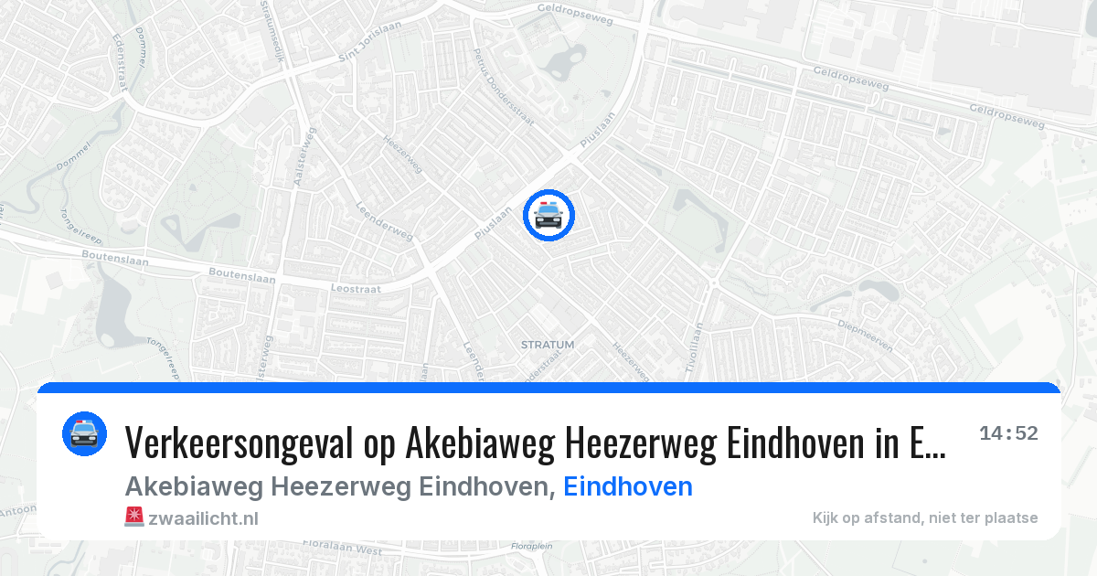 Verkeersongeval op Akebiaweg Heezerweg Eindhoven in Eindhoven — 2 apr 2026