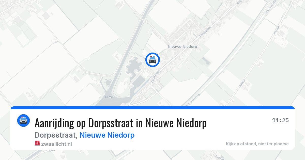 Aanrijding op Dorpsstraat in Nieuwe Niedorp — 24 mrt 2026