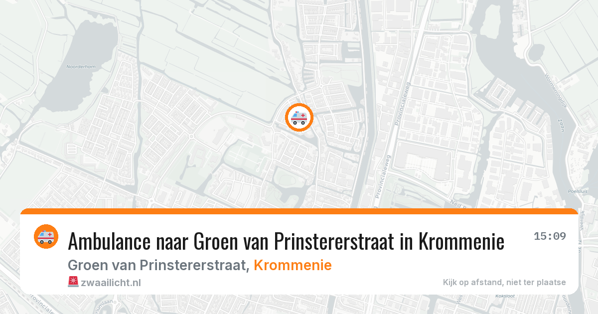 Ambulance naar Groen van Prinstererstraat in Krommenie — 24 jul 2026