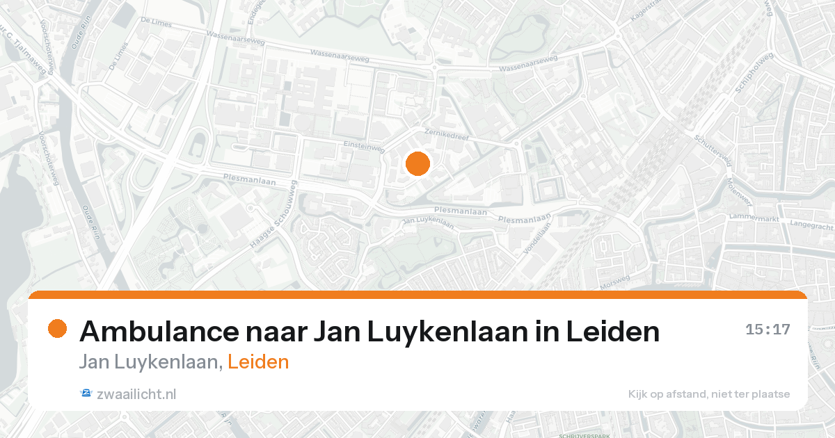 Ambulance naar Jan Luykenlaan in Leiden — 20 aug 2026