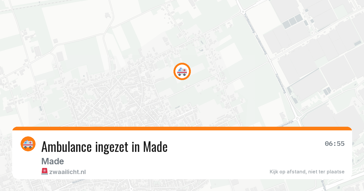Ambulance ingezet in Made — 12 aug 2026