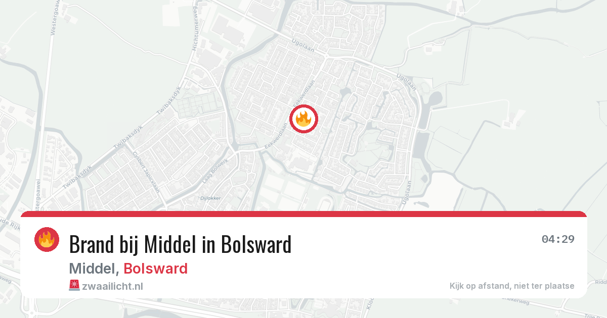 Brand bij Middel in Bolsward — 8 apr 2026