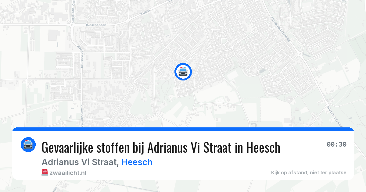Gevaarlijke stoffen bij Adrianus Vi Straat in Heesch — 27 mrt 2026