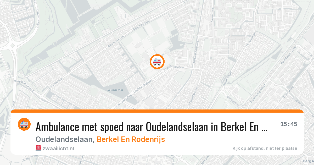 Ambulance met spoed naar Oudelandselaan in Berkel En Rodenrijs — 8 feb 2026