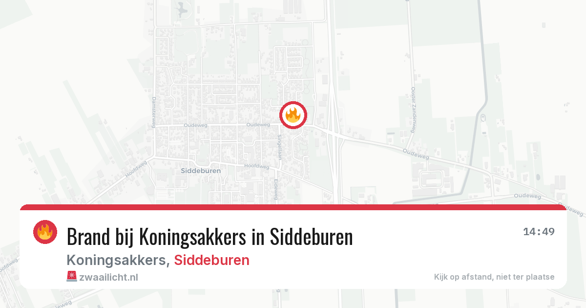 Brand bij Koningsakkers in Siddeburen — 28 jul 2026