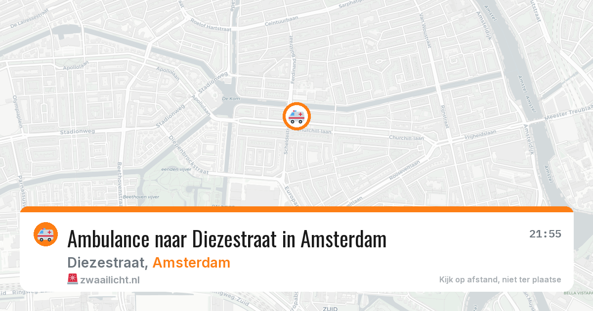 Ambulance naar Diezestraat in Amsterdam — 14 jun 2026