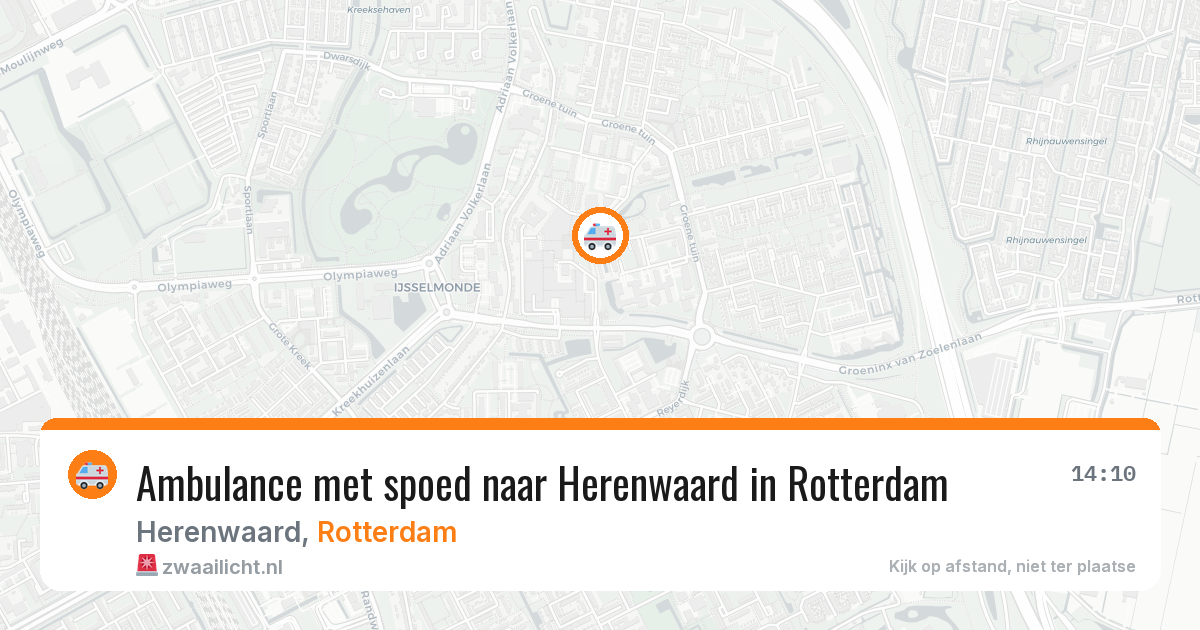 Ambulance met spoed naar Herenwaard in Rotterdam — 18 jun 2026