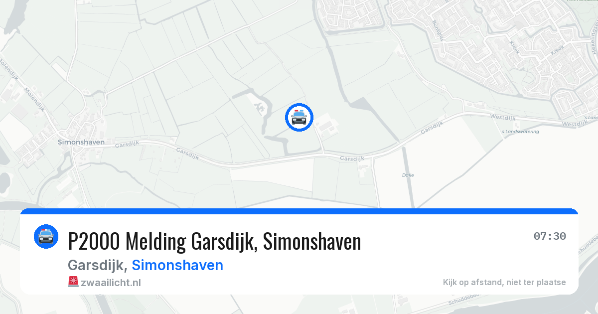 P2000 Melding Garsdijk, Simonshaven — 26 jun 2026