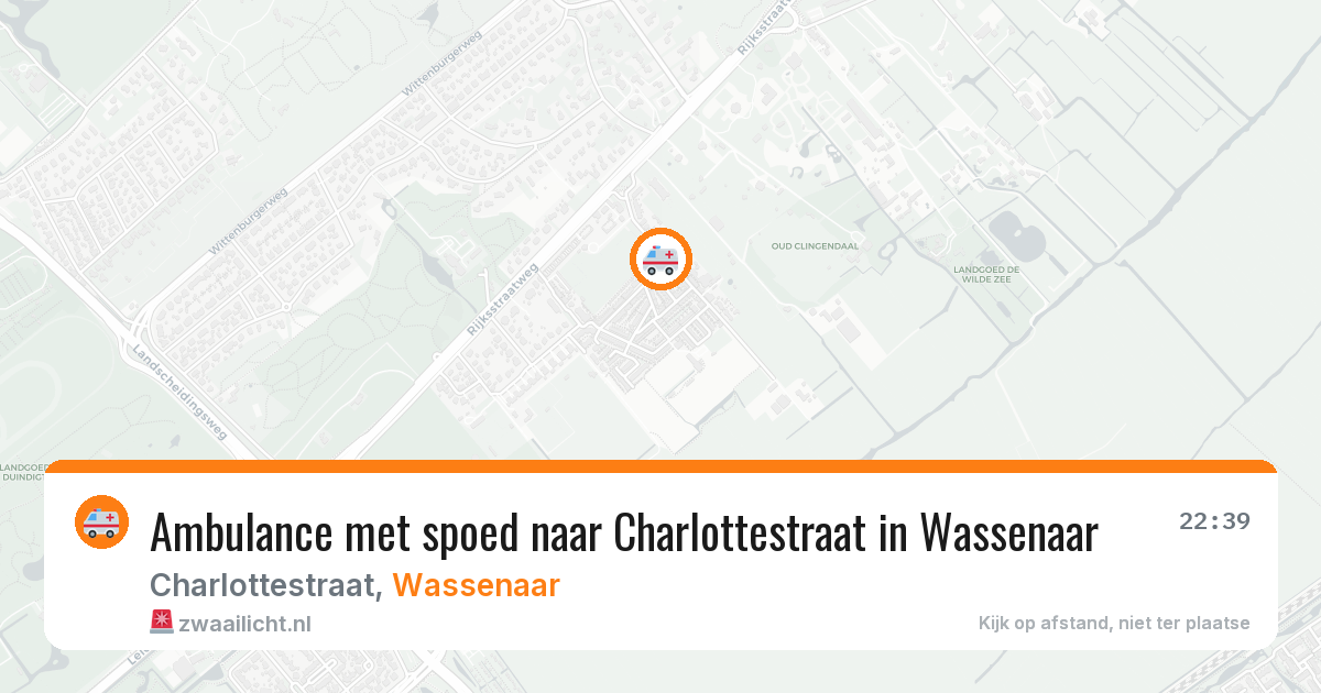Ambulance met spoed naar Charlottestraat in Wassenaar — 26 jun 2026