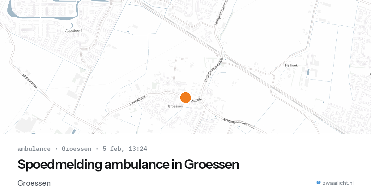 Spoedmelding ambulance in Groessen — 5 feb 2026