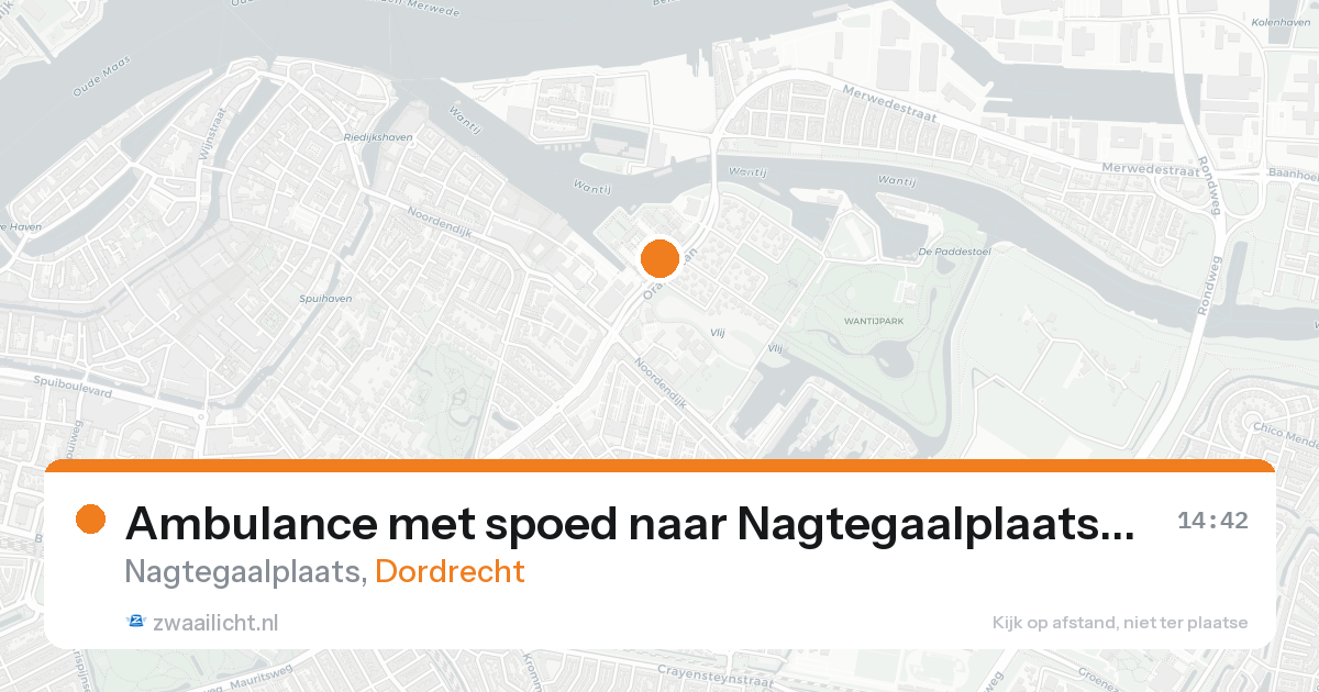 Ambulance met spoed naar Nagtegaalplaats in Dordrecht — 19 aug 2026