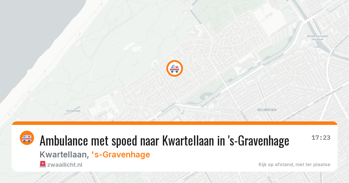 Ambulance met spoed naar Kwartellaan in 's-Gravenhage — 22 jun 2026