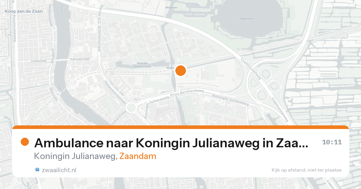 Ambulance naar Koningin Julianaweg in Zaandam — 19 aug 2026
