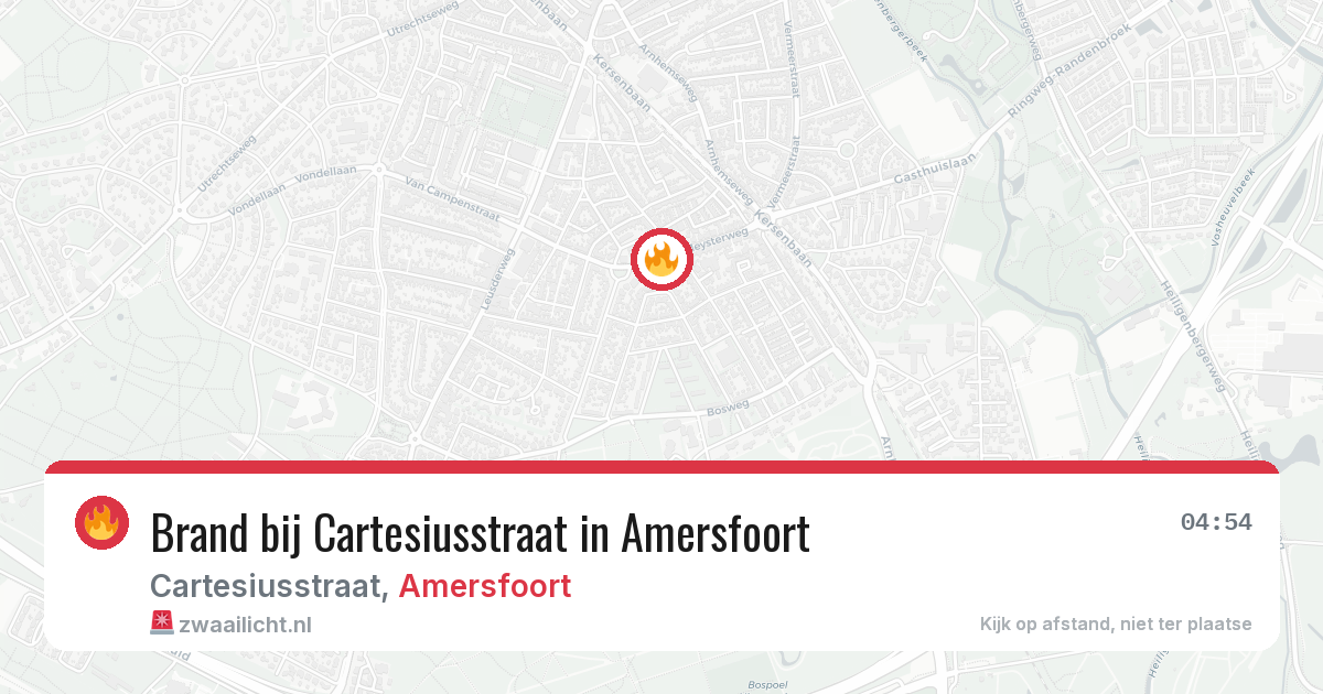 Brand bij Cartesiusstraat in Amersfoort — 14 apr 2026
