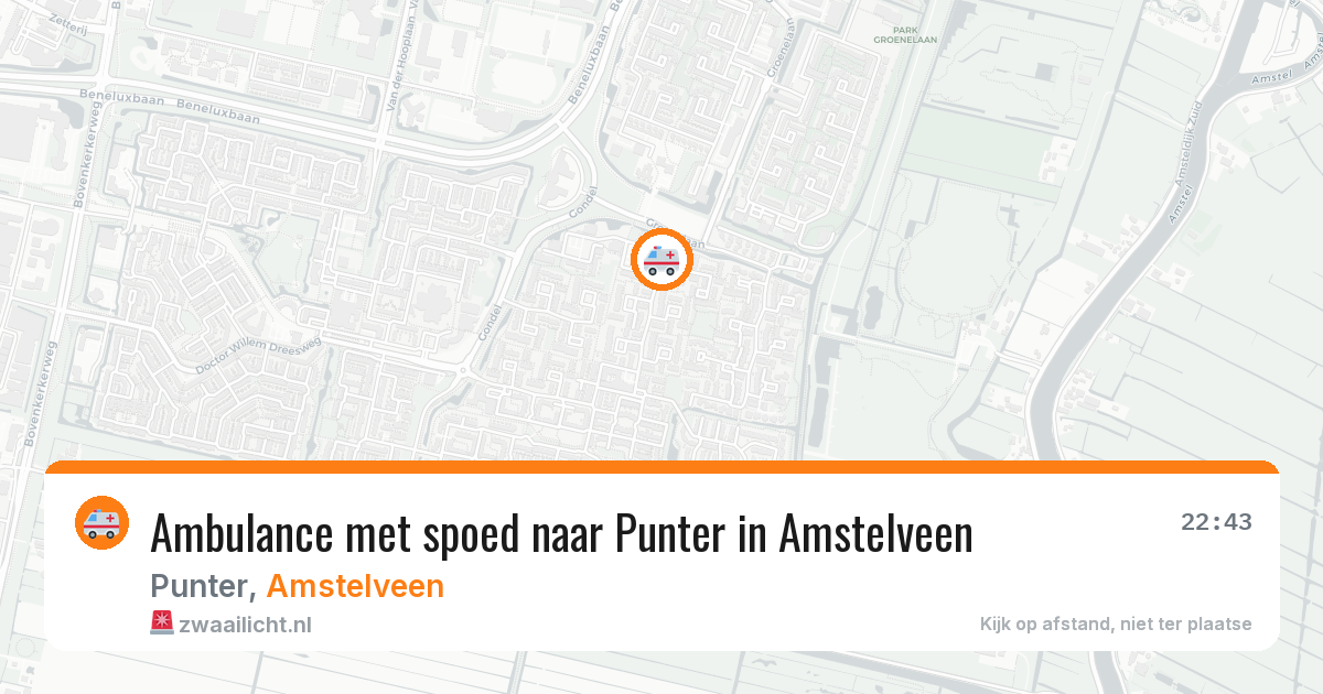 Ambulance met spoed naar Punter in Amstelveen — 24 apr 2026