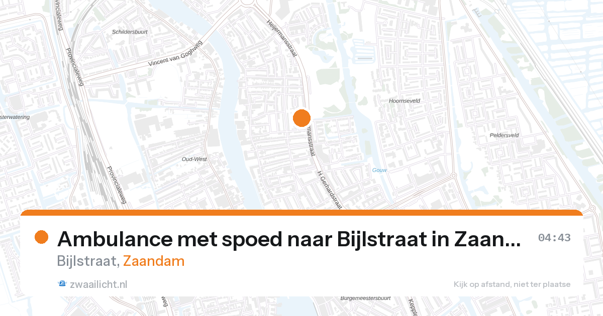 Ambulance met spoed naar Bijlstraat in Zaandam — 9 jun 2026