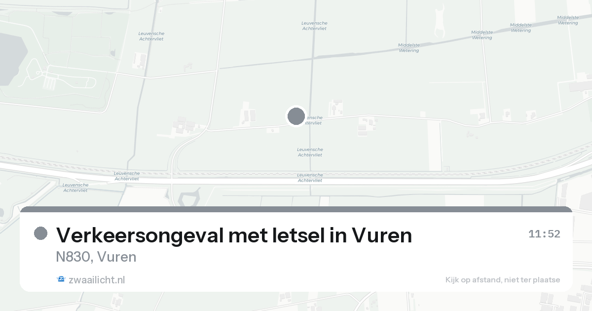 Verkeersongeval met letsel in Vuren — 16 aug 2026