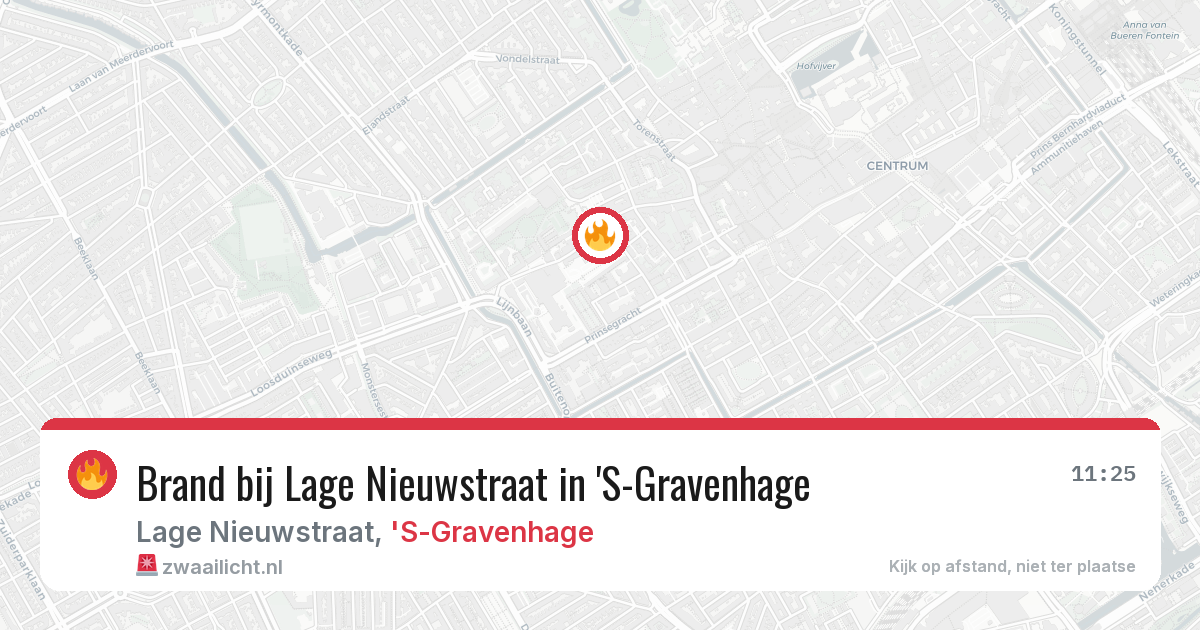 Brand bij Lage Nieuwstraat in 'S-Gravenhage — 14 mei 2026