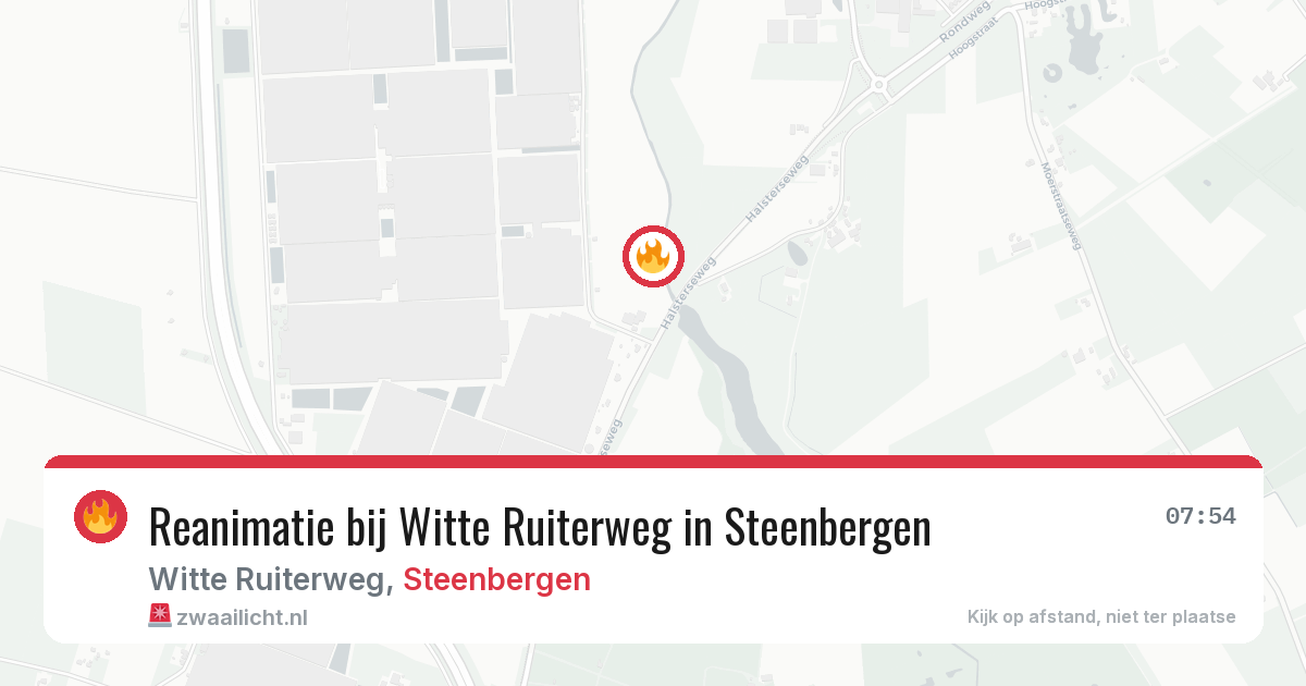 Reanimatie bij Witte Ruiterweg in Steenbergen — 10 aug 2026