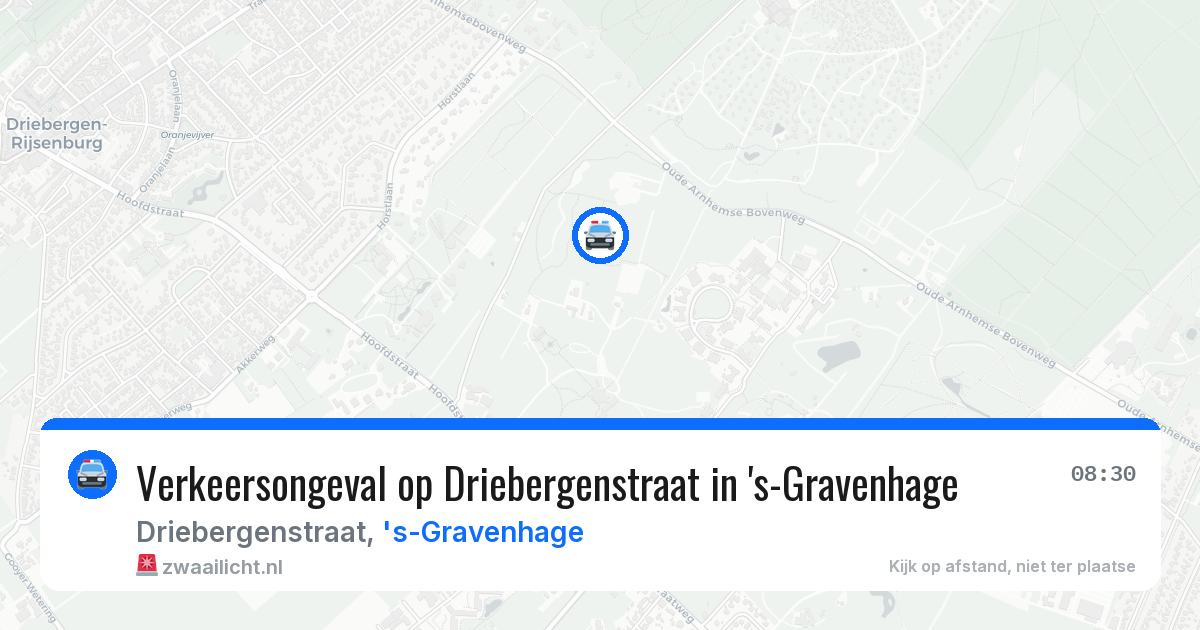 Verkeersongeval op Driebergenstraat in 's-Gravenhage — 24 mrt 2026