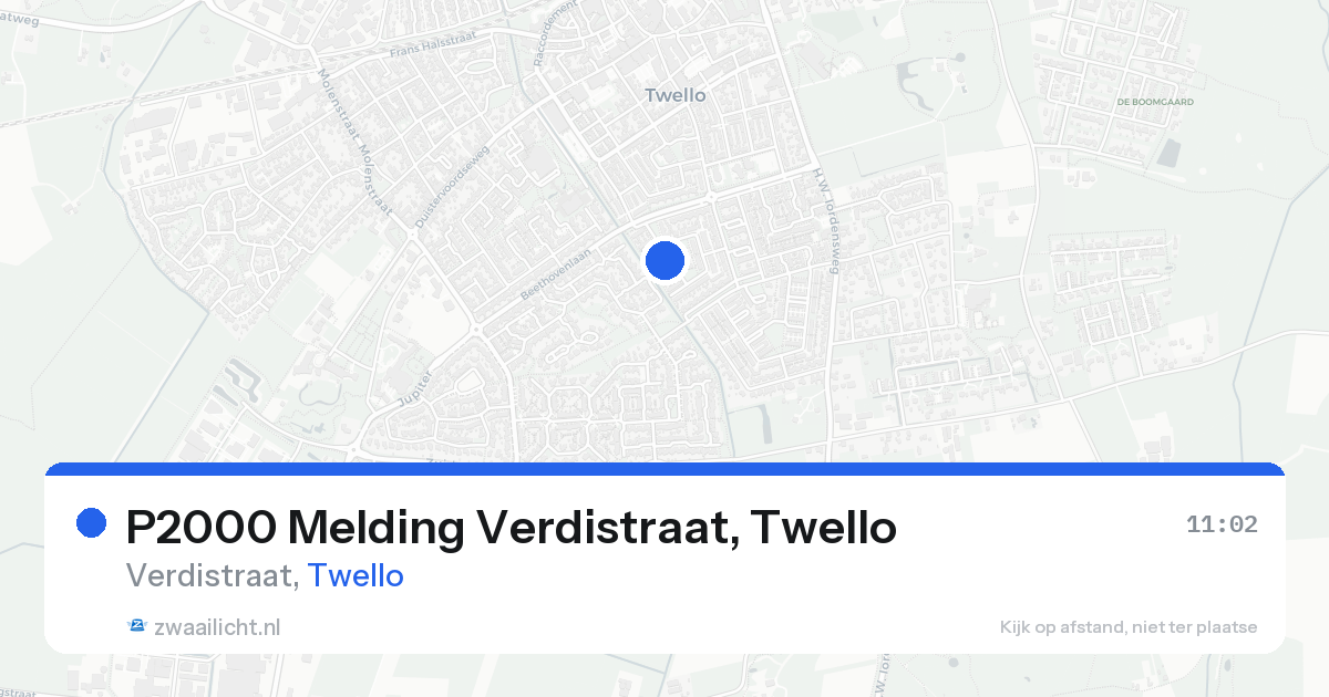 P2000 Melding Verdistraat, Twello — 17 aug 2026