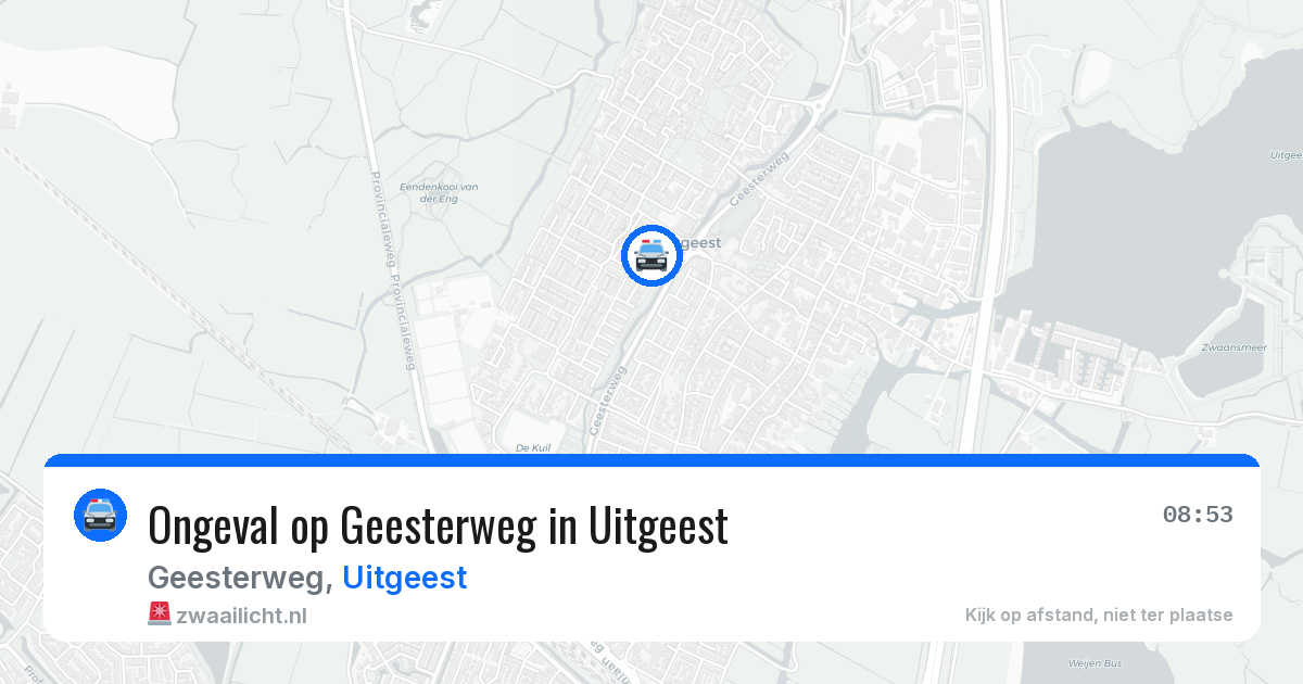 Ongeval op Geesterweg in Uitgeest — 24 mrt 2026