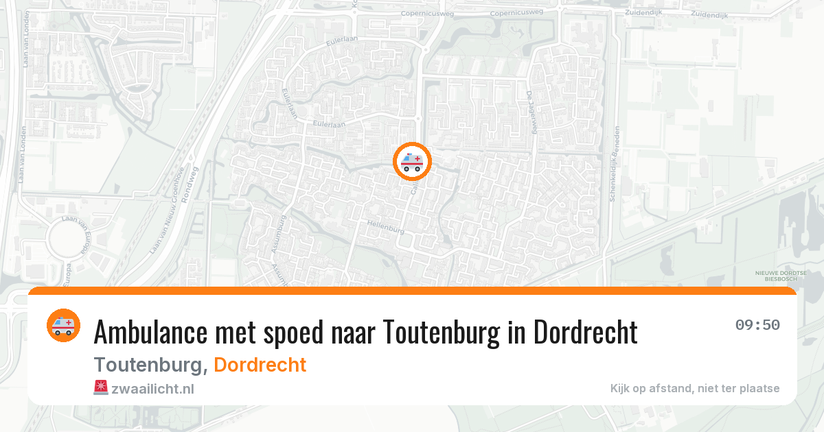 Ambulance met spoed naar Toutenburg in Dordrecht — 28 jun 2026