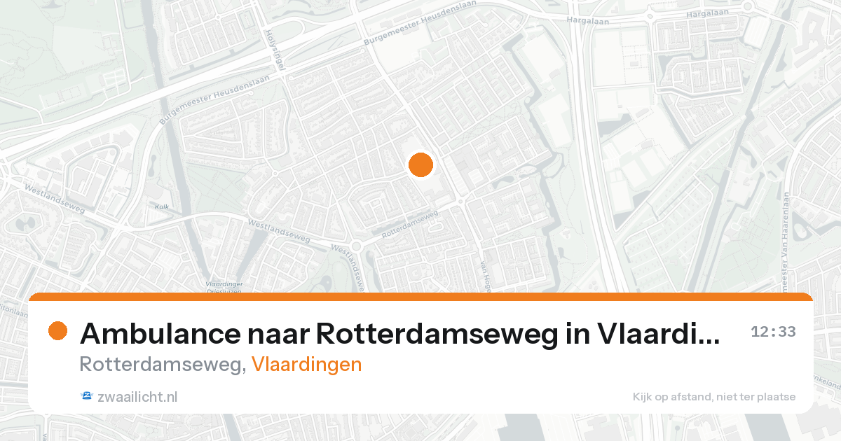 Ambulance naar Rotterdamseweg in Vlaardingen — 23 aug 2026