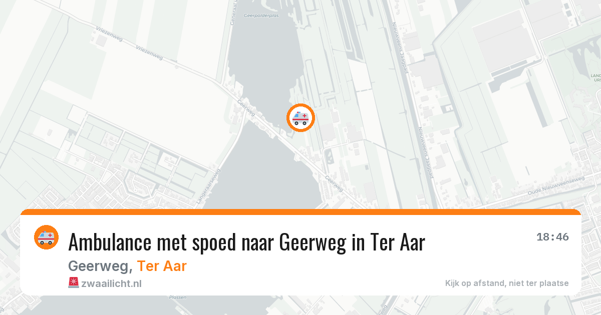 Ambulance met spoed naar Geerweg in Ter Aar — 24 mei 2026