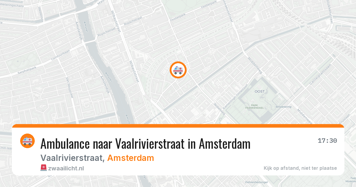 Ambulance naar Vaalrivierstraat in Amsterdam — 3 aug 2026