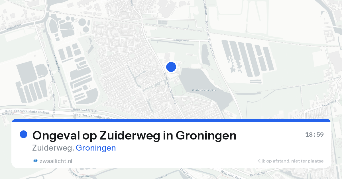 Ongeval op Zuiderweg in Groningen — 14 aug 2026
