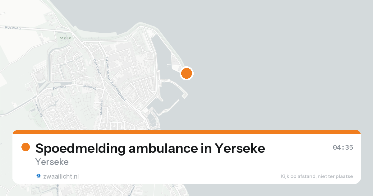 Spoedmelding ambulance in Yerseke — 15 aug 2026