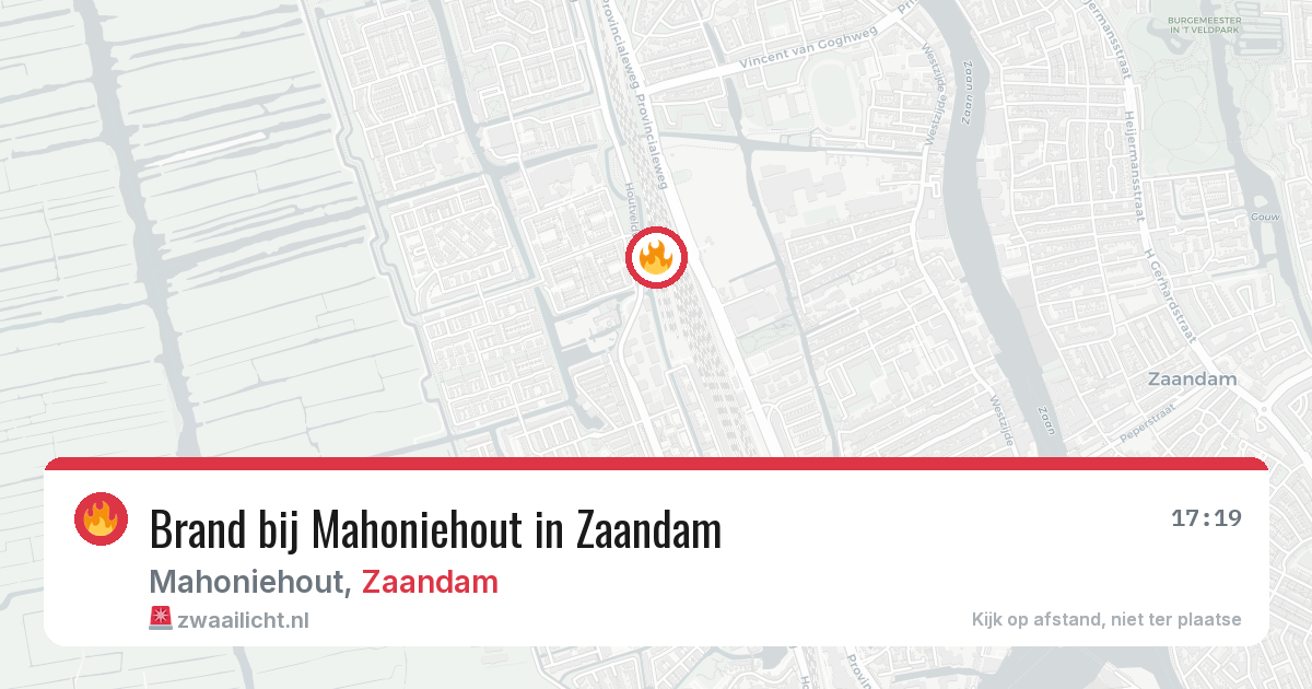 Brand bij Mahoniehout in Zaandam — 3 jul 2026