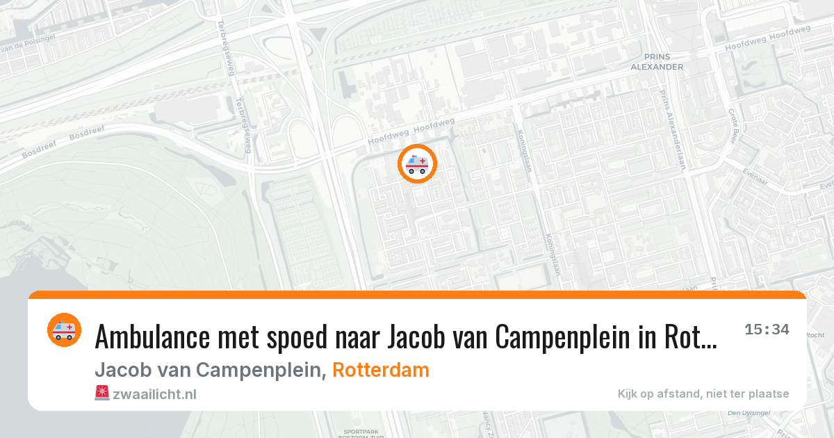 Ambulance met spoed naar Jacob van Campenplein in Rotterdam — 13 aug 2026