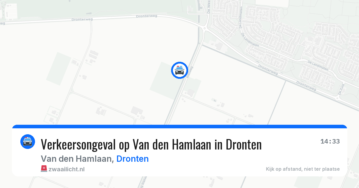 Verkeersongeval op Van den Hamlaan in Dronten — 12 apr 2026